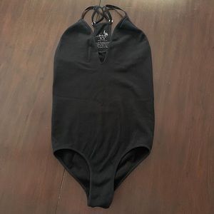 Free People Black Bodysuit